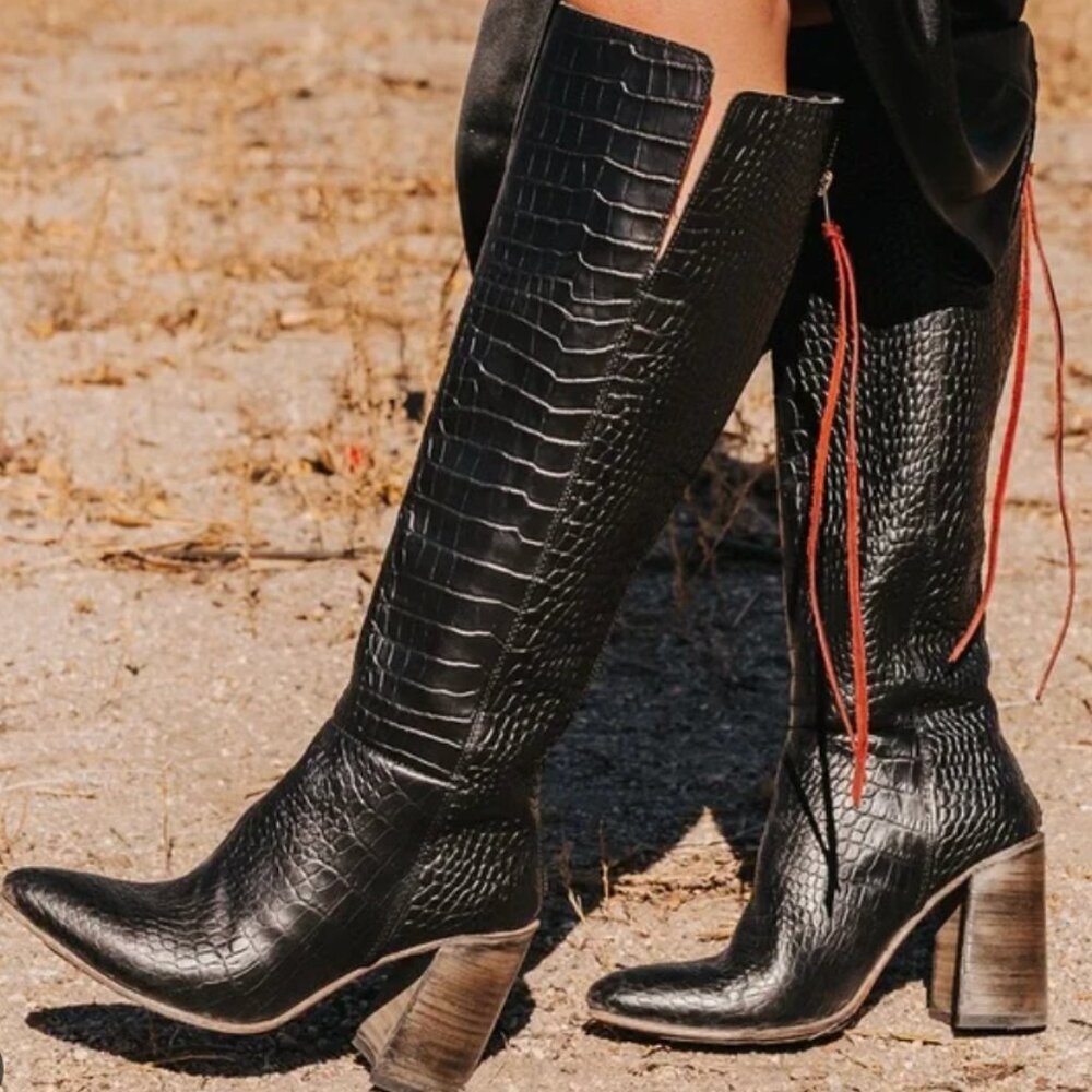 Freebird Jasper Black Croc